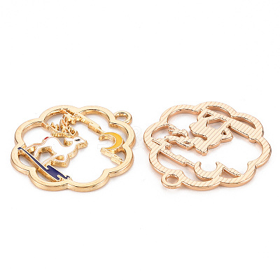 Eco-Friendly Alloy Enamel Pendants LS-ENAM-T011-61-NR-1