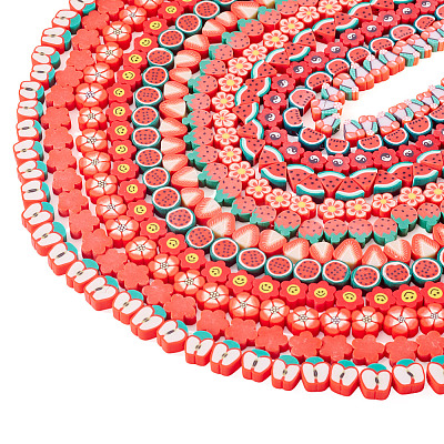 12 Strands 12 Styles Handmade Polymer Clay Bead Strands CLAY-TA0001-72A-1