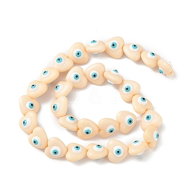 Evil Eye Resin Beads Strands RESI-F040-01E-1
