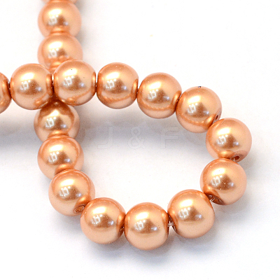 Baking Paint Glass Pearl Round Bead Strands HY-Q003-10mm-33-1