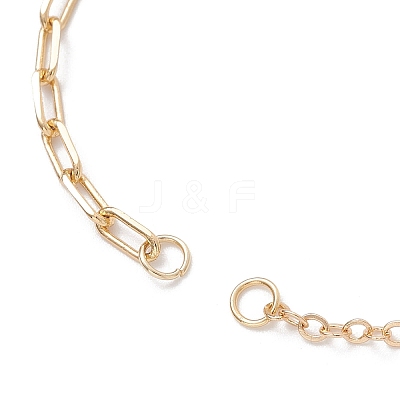 Brass Cable Chain Paperclip Chain Bracelet Making AJEW-JB01466-1