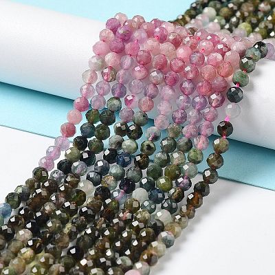 Natural Multicolor Tourmaline Beads Strands G-P514-A04-03-1