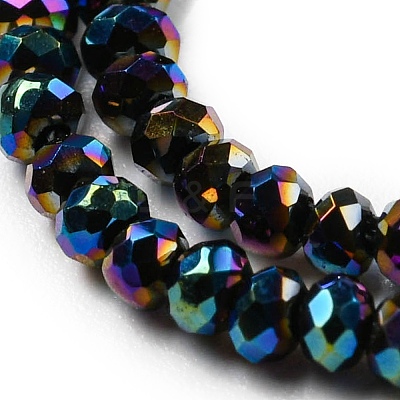 Electroplate Glass Beads Strands EGLA-F149-FP-10-1