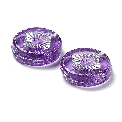 Plating Transparent Acrylic Beads X-OACR-G016-07K-1