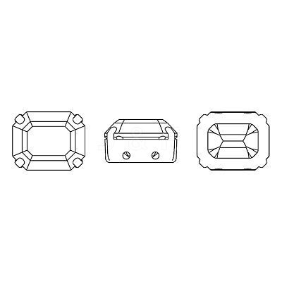 Preciosa® MAXIMA Crystal Sew-On Cups X-PRC-SC10-60010-S-1