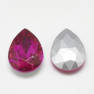 Pointed Back Glass Rhinestone Cabochons RGLA-T081-18x25mm-09-1