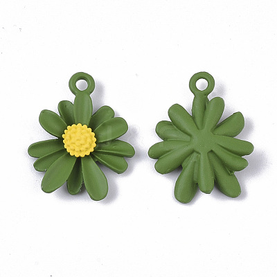 Spray Painted Alloy Pendants PALLOY-N0147-04A-1