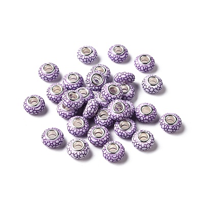 Opaque Resin European Beads RESI-C055-01-1