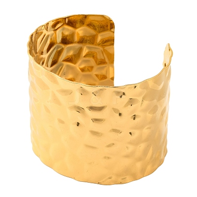 304 Stainless Steel Open Cuff Bangles for Women LS-BJEW-G711-01I-G-1