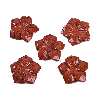 Natural Red Jasper Carved Pendants G-B097-01A-01-1