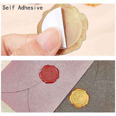 100Pcs Adhesive Wax Seal Stickers DIY-CP0009-47B-1