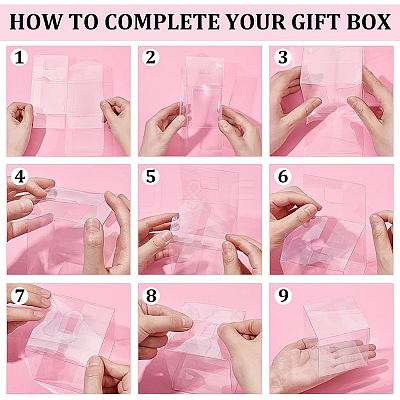 Foldable Transparent PET Box CON-WH0074-72C-1