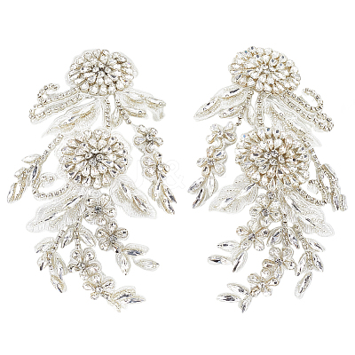 Polyester with Glass Rhinestone Sewing Decorate DIY-WH20032-138A-1