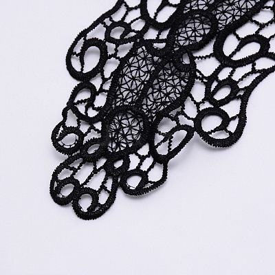 Embroidered Floral Lace Collar DIY-WH0189-01B-1