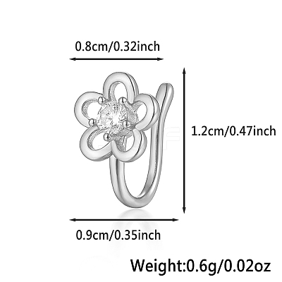 S925 Silver Flower Butterfly Rabbit Star Nose Clip Fashion Jewelry MA2524-16-1