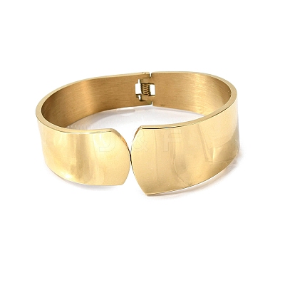 304 Stainless Steel Hinged Bangles BJEW-D408-13G-1