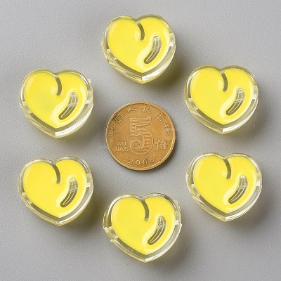 Transparent Enamel Acrylic Beads TACR-S155-004H-1