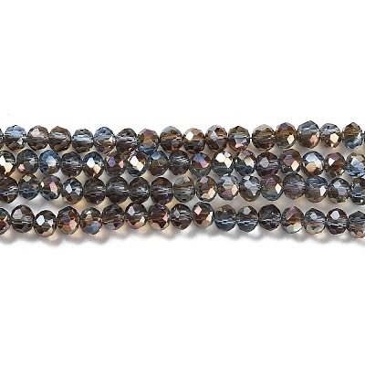 Electroplate Glass Beads Strands EGLA-A034-T4mm-J16-1