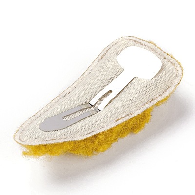 Faux Fur Imitation Lambs Wool Snap Hair Clips PHAR-P004-02-1