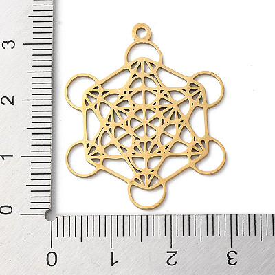 201 Stainless Steel Pendants STAS-D041-06G-1