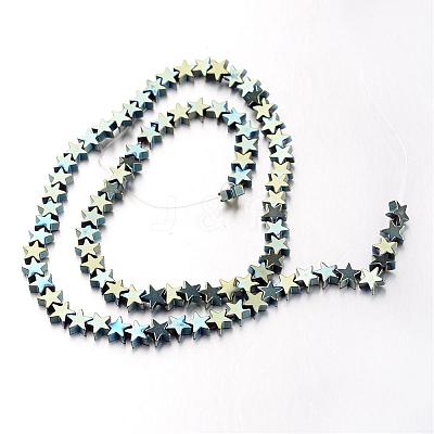Electroplate Non-magnetic Synthetic Hematite Bead Strands G-F300-24B-07-1