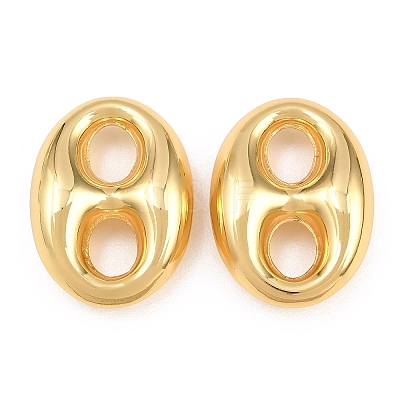 Brass Oval Links Connector Charms KK-H292-47G-02-1