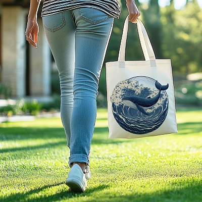 Canvas Women's Tote Bags ABAG-WH0056-002-1