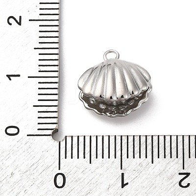 Brass Micro Pave Clear Cubic Zirconia Charms KK-Z112-32P-1