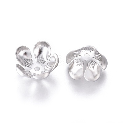 Non-Tarnish 5-Petal 316 Surgical Stainless Steel Fancy Bead Caps STAS-G196-05P-1