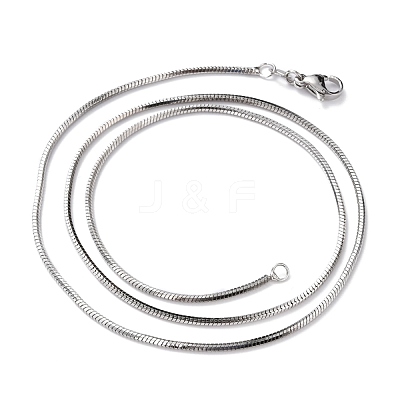 Brass Snake Chain Necklaces NJEW-I247-03P-1