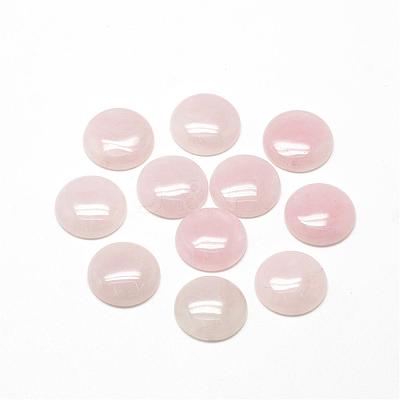 Natural Rose Quartz Cabochons G-R416-10mm-48-1
