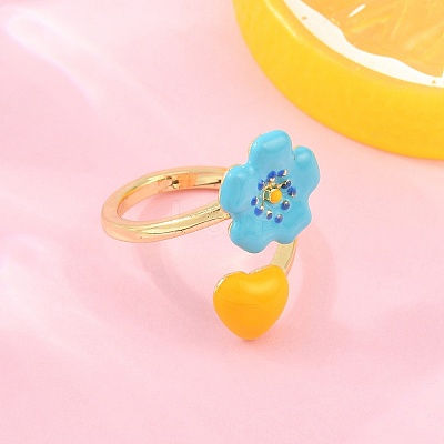 Brass Cuff Open Rings for Women KK-CBA17E5-03G-02-1