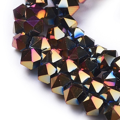 Electroplate Glass Beads Strands EGLA-F145-A-FP04-1