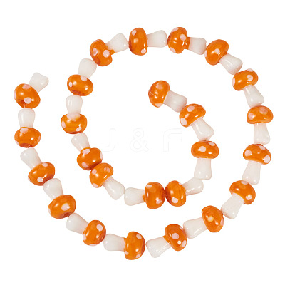 1Strand Handmade Lampwork Beads Strands LAMP-TA0001-84E-1