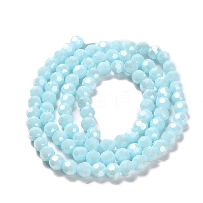 Electroplate Opaque Glass Beads Strands EGLA-A035-P6mm-A10-1