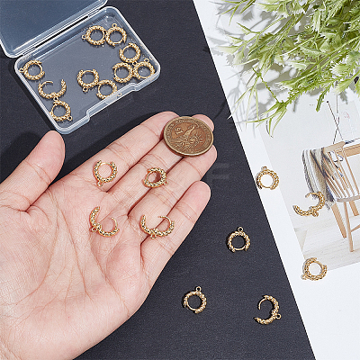 20Pcs Brass Hoop Earring Findings KK-UN0005-70-1