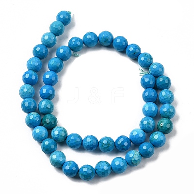 Natural Magnesite Beads Strands G-P598-E-8mm-02-1