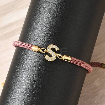 Adjustable Nylon Cord Bracelets X-BJEW-C096-01G-19-1