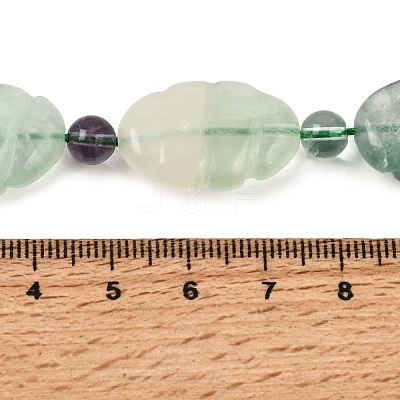 Natural Rainbow Fluorite Carved Beads Strands GG-CBA0487-D01-24x16mm-1