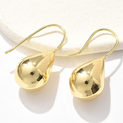 Teardrop Brass Dangle Earrings EJEW-B132-06G-1