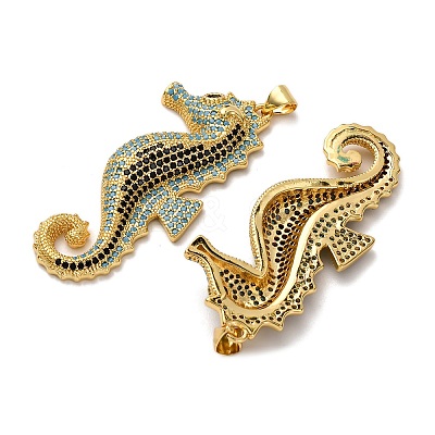 Brass Micro Pave Cubic Zirconia Pendants KK-A271-07F-G-1