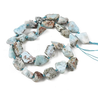 Raw Rough Natural Larimar Beads Strands G-D101-A06-01-1