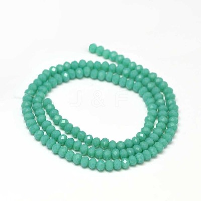Faceted Rondelle Glass Beads Strands X-GLAA-I033-3mm-09-1