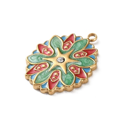 304 Stainless Steel Enamel Pendants STAS-Z146-02G-02A-1