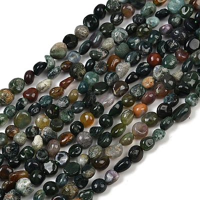 Natural Indian Agate Beads Strands G-Q060-D08-01-1