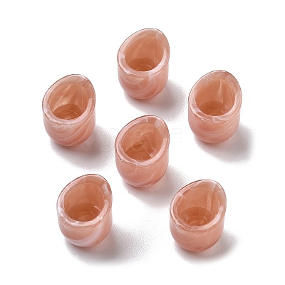 Two Tone Acrylic Beads OACR-S042-06F-1