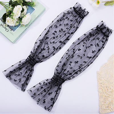 Outdoor Cycling Polyester Lace Sleeves AJEW-WH20067-033B-1