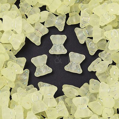 Frosted Transparent Acrylic Beads X1-OACR-P029-20B-03-1
