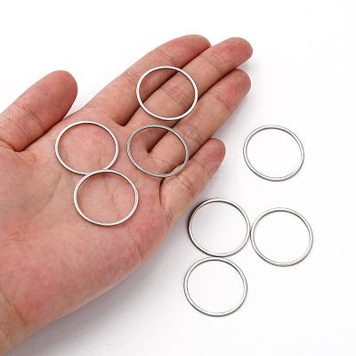 Tarnish Resistant 304 Stainless Steel Linking Rings X-STAS-T047-15A-1