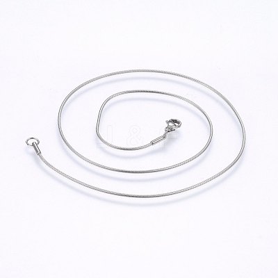 Non-Tarnish 304 Stainless Steel Snake Chain Necklaces NJEW-F226-01P-01-1